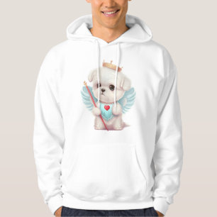 Himmlische Liebe: Niedlicher Angel maltesischer Hu Hoodie