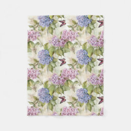 Himmlische Lila Hydrangea Harmonie Fleecedecke