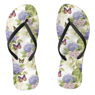 Himmlische Lila Hydrangea Harmonie Flip Flops