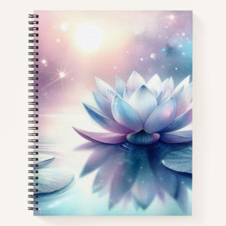 Himmlische Lotusblüte Wasserlilie Spirituell Kosmi Notizbuch