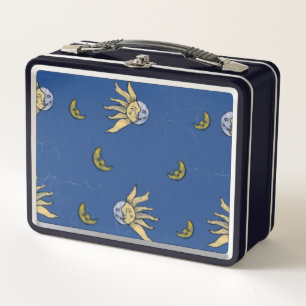 Himmlische Magie Blaue Whimsigoth-Himmel Metall Brotdose