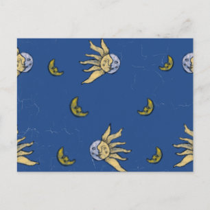 Himmlische Magie Blaue Whimsigoth-Himmel Postkarte