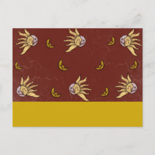 Himmlische Magie Rote Whimsigoth-Himmel Postkarte