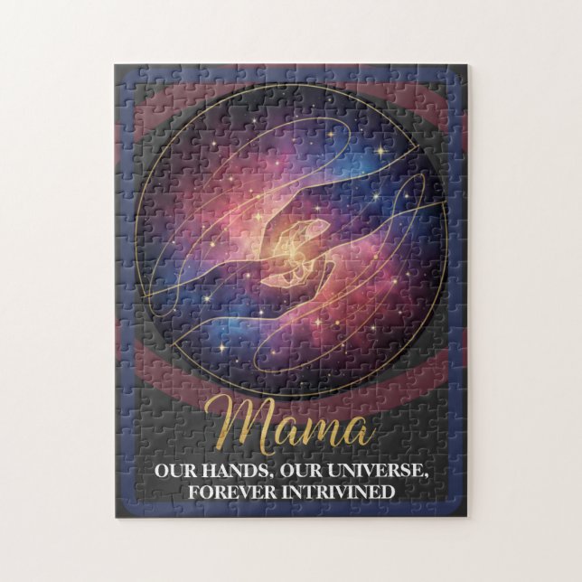 Himmlische Mama-Hände Galaxie Universum Puzzle (Vertikal)