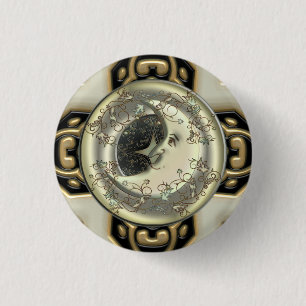Himmlische Mond-Knöpfe Button