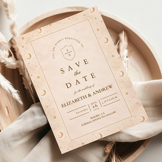 Himmlische Mond- und Sternenhochzeit Save The Date (Von Creator hochgeladen)