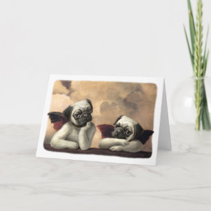 Himmlische Mops-Engel-Geschenk-Einzelteile Karte