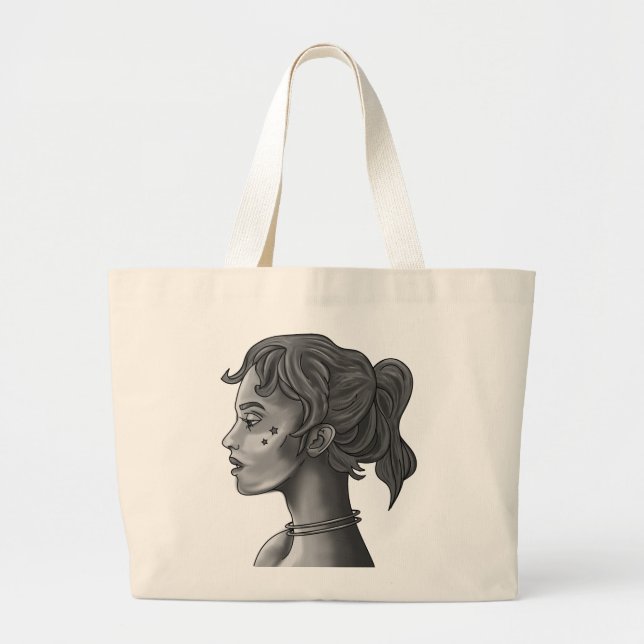 Himmlische Muse Minimalistische Tragetasche (Vorne)