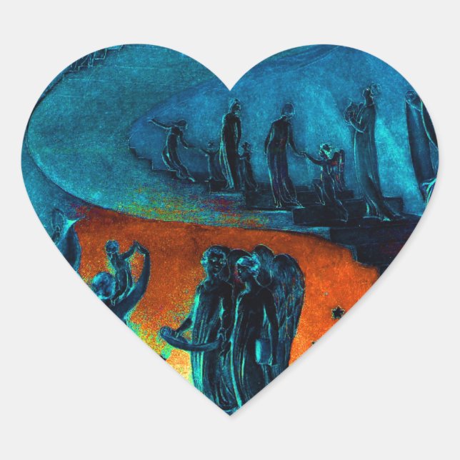 Himmlische Musikkapelle Herz-Aufkleber (Vorderseite)