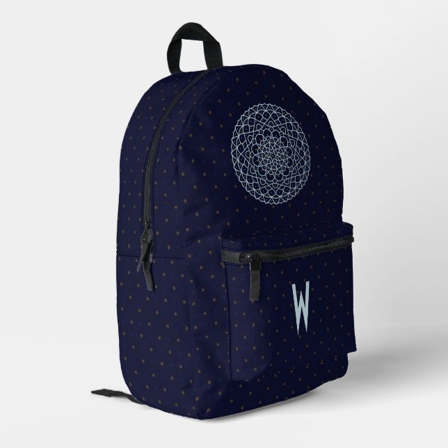 Himmlische Nacht Bedruckter Rucksack (Rückseitige Ecke links)