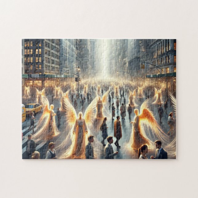 Himmlische Pendler Engel unter uns Puzzle (Horizontal)