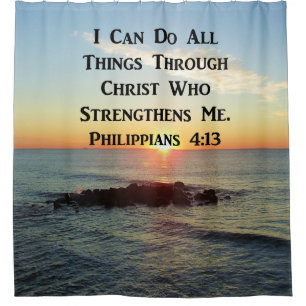 HIMMLISCHE PHILIPPIER 4:13 BIBLE VERSE DUSCHVORHANG