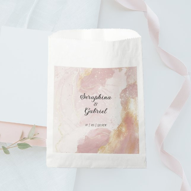Himmlische Pink-Wasserfarbenhochzeit Geschenktütchen (Von Creator hochgeladen)