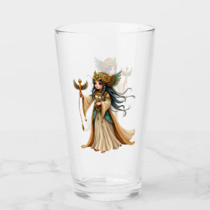 Himmlische Priesterin der goldenen Pyramide. Glas