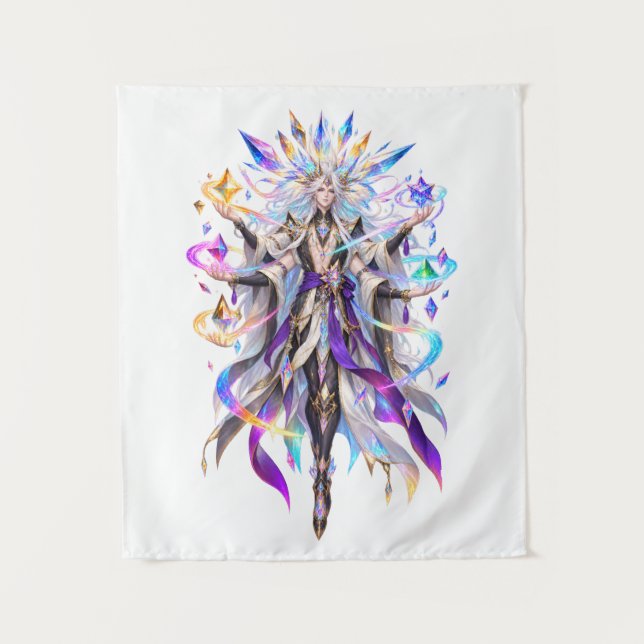 Himmlische Prisma-Göttin Fantasy-Wandkunst Wandteppich (Vorderseite)