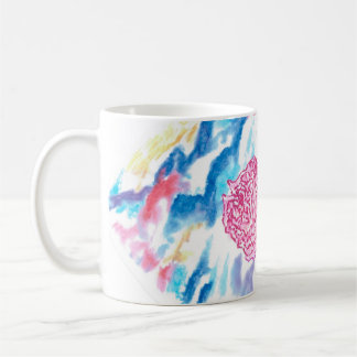 Himmlische Rosen-Entwurfs-Monogramm-Tasse Kaffeetasse