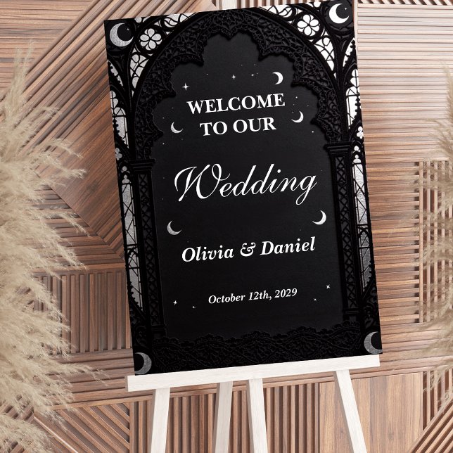 Himmlische Samtspitze Gothic Hochzeitswillkommenss Poster (Von Creator hochgeladen)
