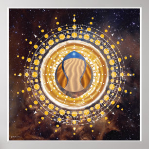 Himmlische Sande: Ursprüngliche Bahnen Poster