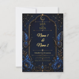 Himmlische Saphir-Hochzeitseinladung zur Vorankünd Save The Date