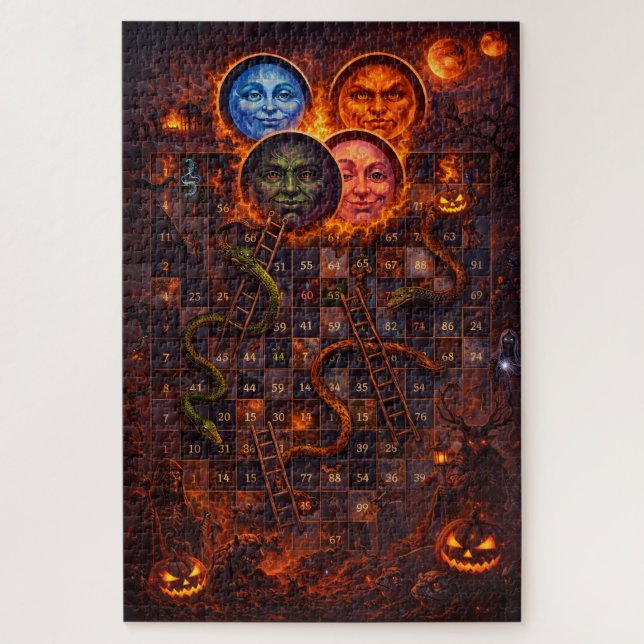 Himmlische Schlangen und Leitern Gothic Fantasy 10 Puzzle (Vertikal)