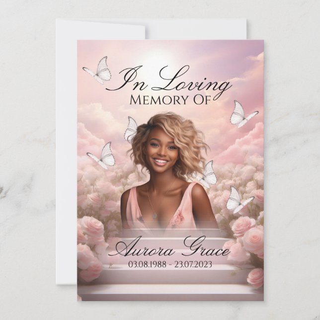 Himmlische Schmetterlinge - HBM001-Gedenkkarte und Einladung (Vorderseite)