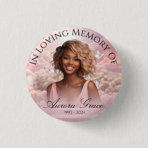 Himmlische Schmetterlingsmemorial 1 Zoll Schaltflä Button