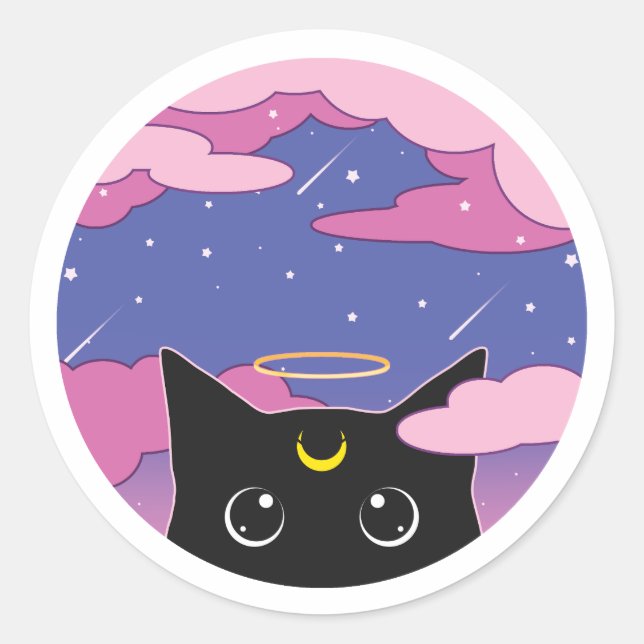 himmlische Schnurrhaare Sticker (Vorderseite)