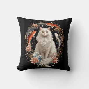 Himmlische schwarze Katze Kissen