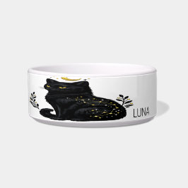 Himmlische Schwarze Katze Mystische Konstellation Napf