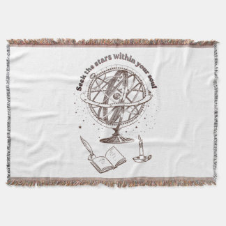 Himmlische Seelenweisheit | Vintage-Armillarsphäre Decke