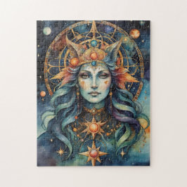 Himmlische Sternengöttin Mystische Alchemie Puzzle