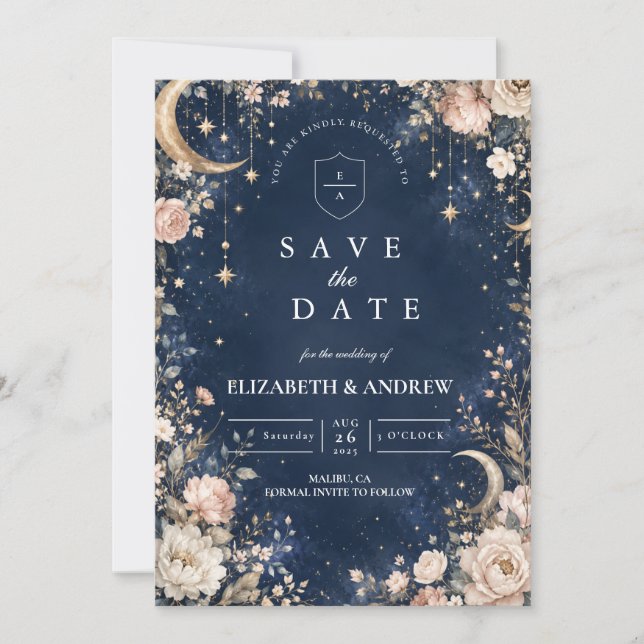 Himmlische Sternennächte Himmlische Hochzeit Save The Date (Vorderseite)
