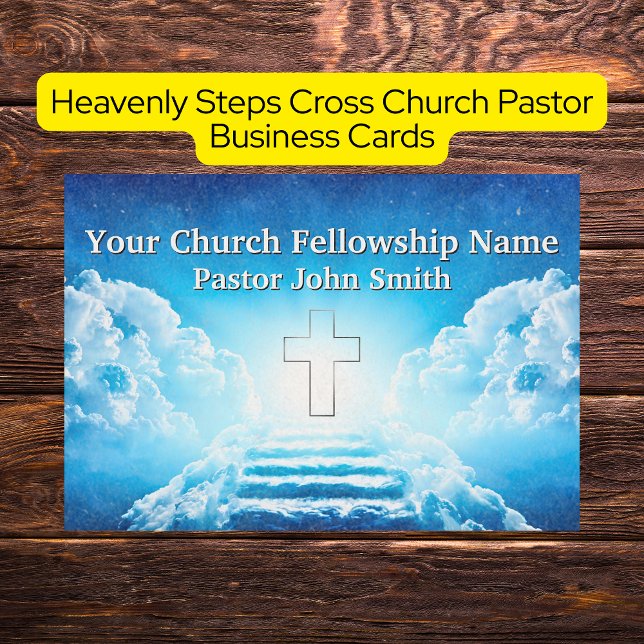 Himmlische Stufen Kreuzkirchenparkplatz Visitenkarte (Heavenly Steps Cross Church Pastor Business Cards)