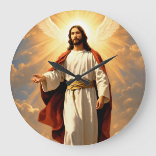 "Himmlische Stunden: Jesus, Gott, druckte die Maue Große Wanduhr
