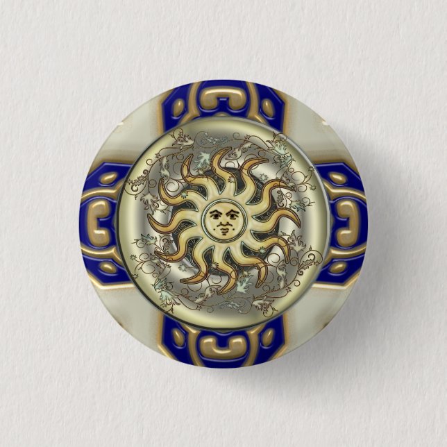 Himmlische Sun-Knöpfe Button (Vorderseite)