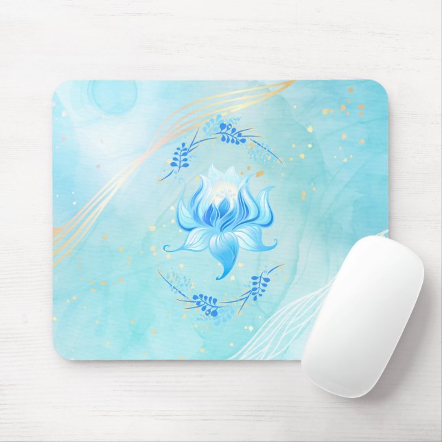 Himmlische Teeblüte – Friedliches Lotus-Design Mousepad (Mit Mouse)