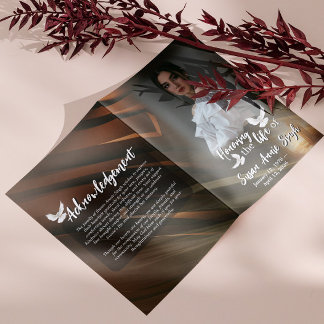 Himmlische Tore Lebensfeier Bestattungsprogramm Flyer