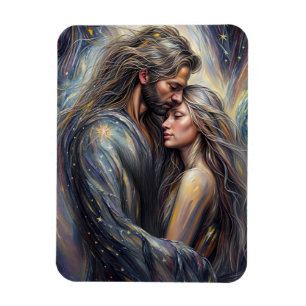 Himmlische Umarmung Romantische Sternennacht Magnet
