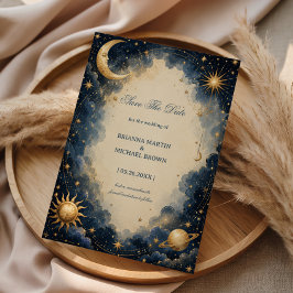 Himmlische Vintage Romantische Kosmische Save The Date