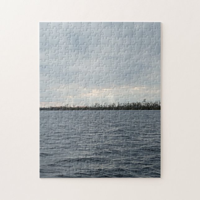 Himmlische Wege - Sonnenuntergang auf dem Bach Puzzle (Vertikal)