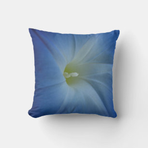 Himmlischer Blue Morning Glory Nah-Up Kissen