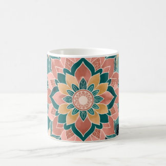 Himmlischer Boho-Lotus-Traum-Becher | Rosa Kaffeetasse