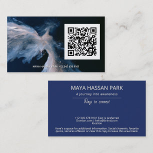 Himmlischer Durchgang Geflügelter Engel QR-Code Visitenkarte