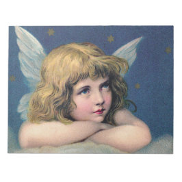 Himmlischer Engel träumt von einer Wolke am Himmel Notizblock