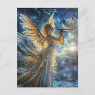 Himmlischer Fanfare Angel Trumpet Postkarte