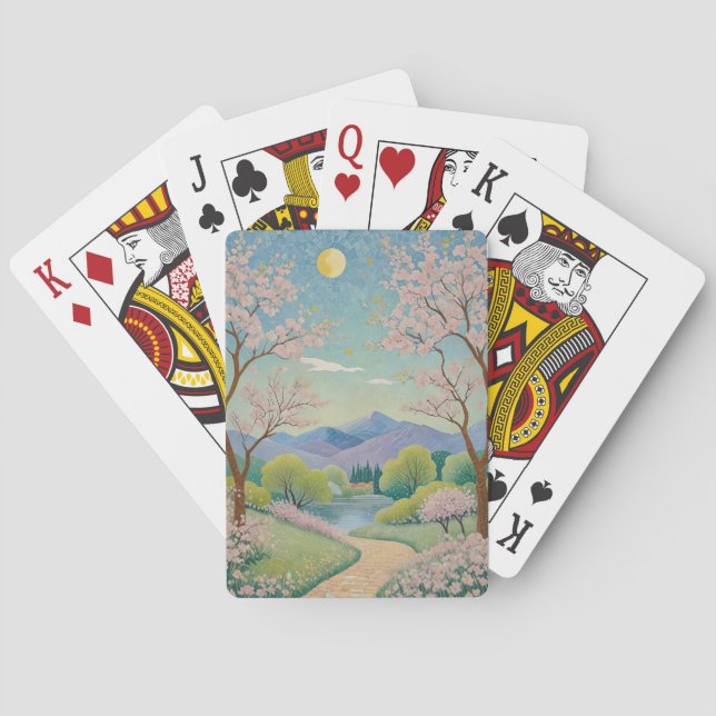 Himmlischer Frühlingsweg Spielkarten (Rückseite)