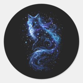 Himmlischer Fuchsgeist Runder Aufkleber