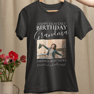 Himmlischer Geburtstag Oma   Foto-Erinnerungsshirt T-Shirt