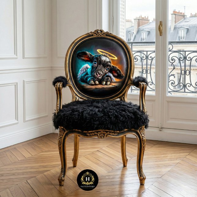 Himmlischer Halo Schwarzes Lamm Engel Decoupage Seidenpapier (Von Creator hochgeladen)