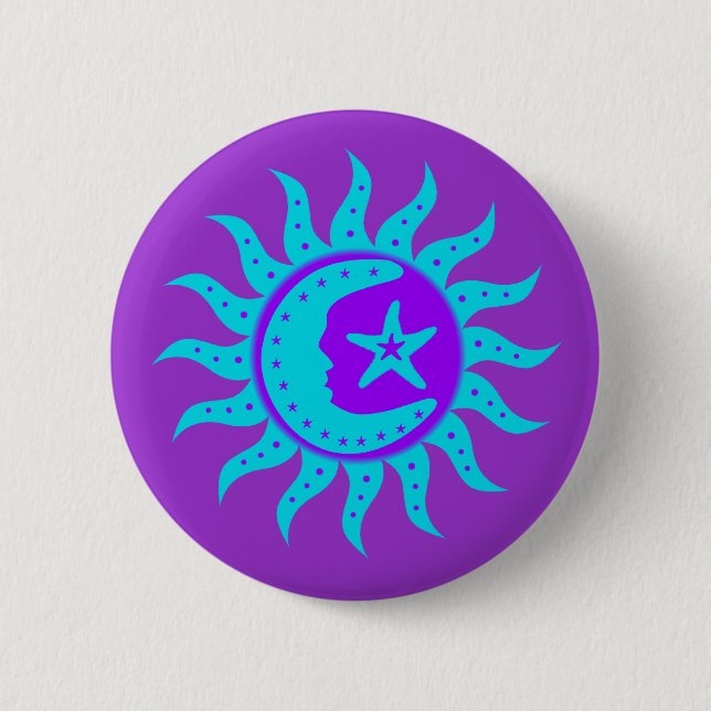 Himmlischer Harmonie-Knopf Button (Vorderseite)
